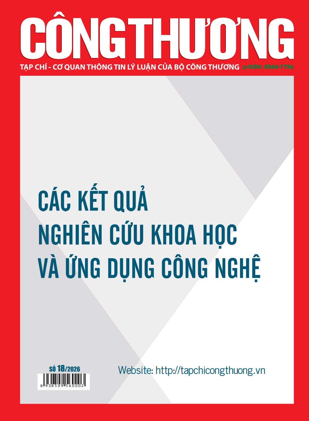 Tạp chí Công Thương - Các kết quả nghiên cứu